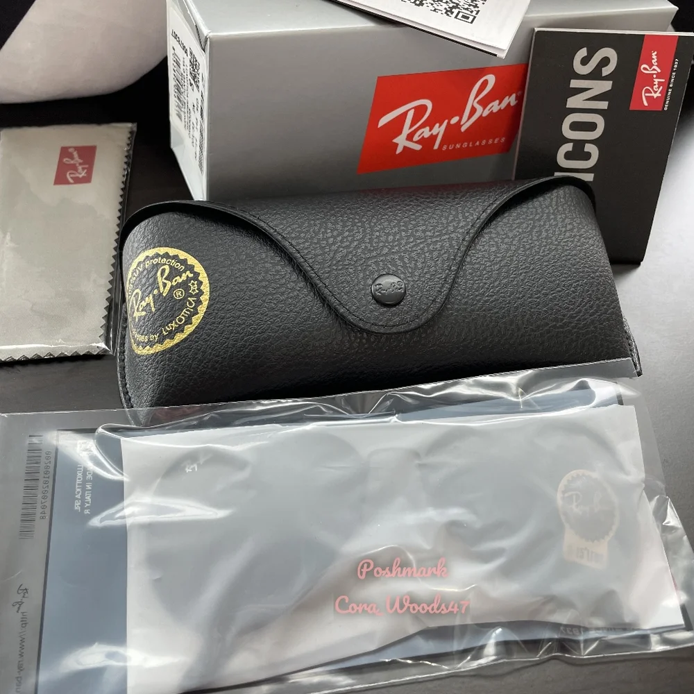 RayBan Aviator Black Lenses RB3025 Black Frame 58 / 62 Unisex New - Picture 11 of 16
